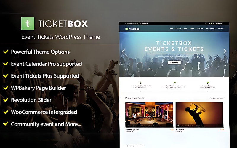 Các tính năng nổi bật của TicketBox – Event Tickets WordPress Theme