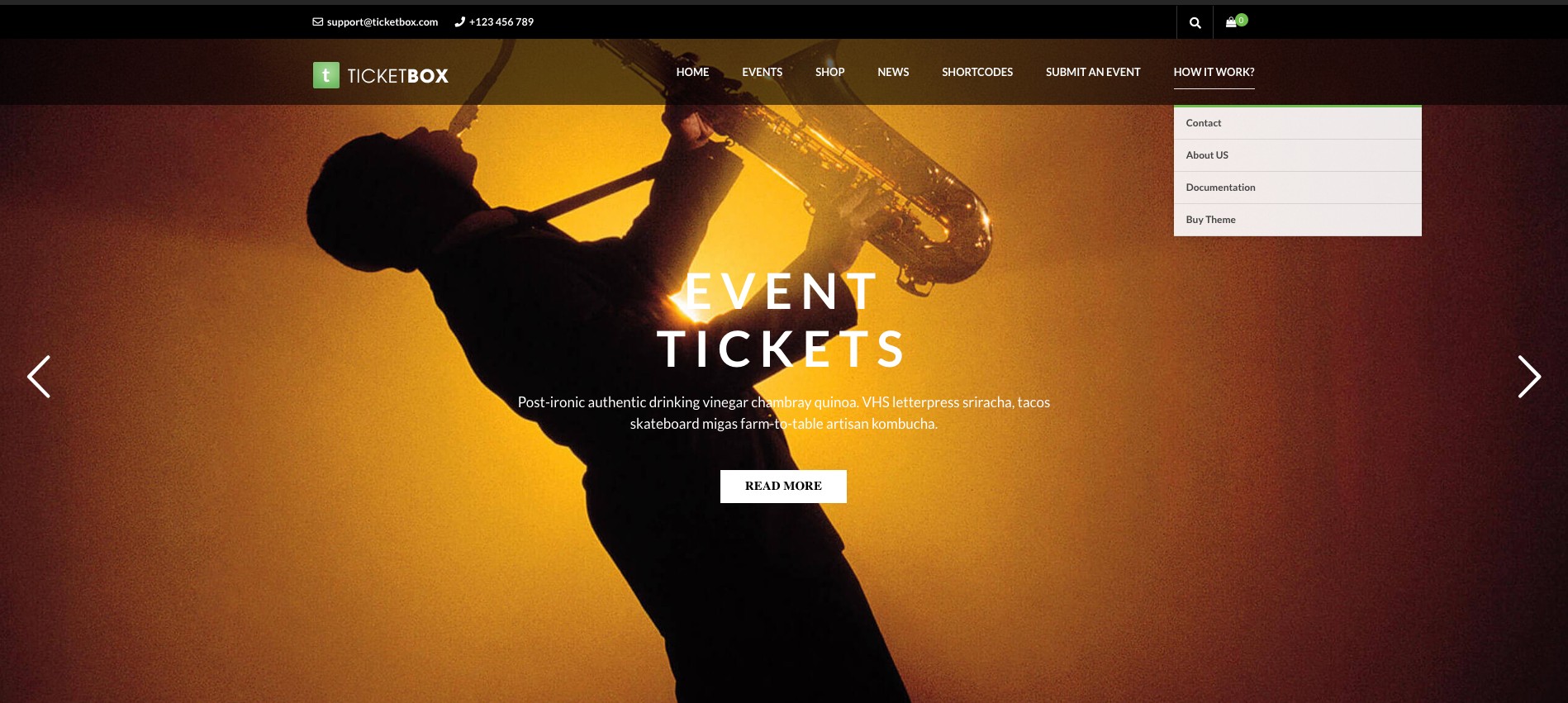 Tải theme TicketBox free 100% - theme bán vé / sự kiện cho Wordpress